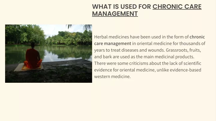 what is used for chronic care management