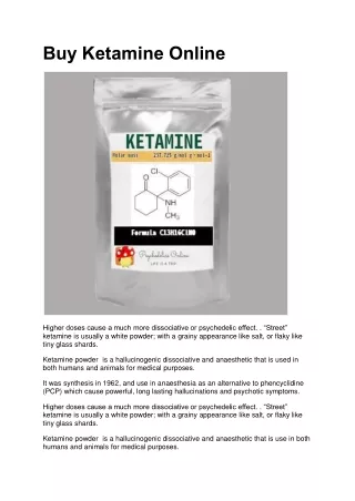 Buy Ketamine Online