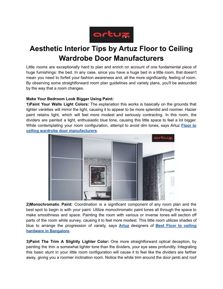 aesthetic interior tips by artuz floor to ceiling