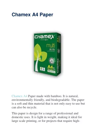 Chamex A4 Paper