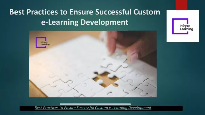 best practices to ensure successful custom e learning development