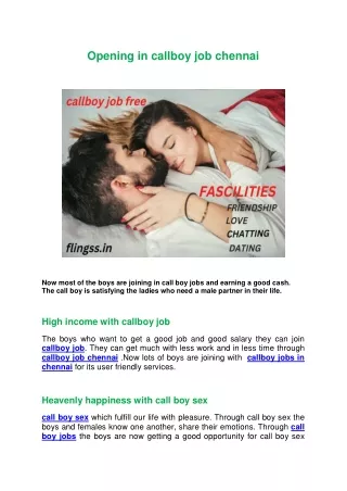 opening in callboy job chennai
