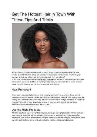 Get The Hottest Hair in Town With These Tips And Tricks