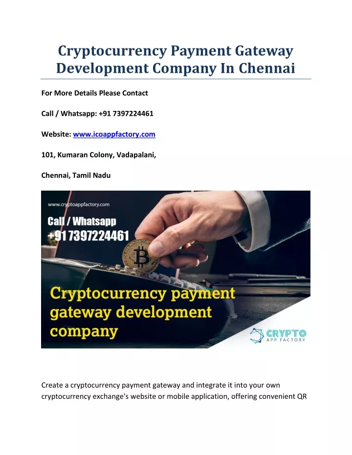 cryptocurrency payment gateway development