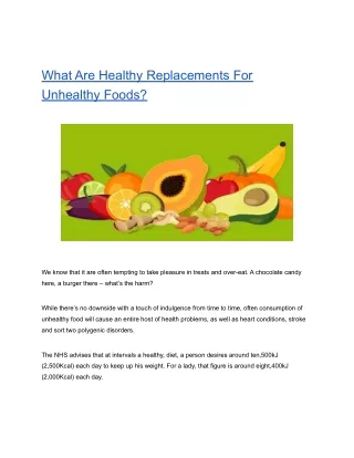 What Are Healthy Replacements For Unhealthy Foods_