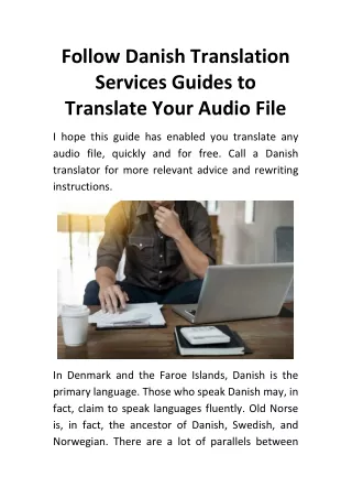 Follow Danish Translation Services Guides to Translate Your Audio File