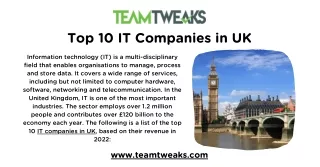 top 10 it companies in uk
