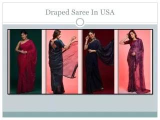 Draped Saree In USA