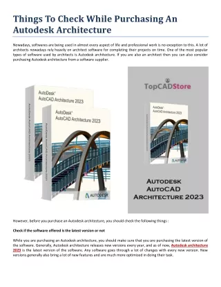 things to check while purchasing an autodesk