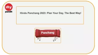 Hindu Panchang 2023: Plan Your Day, The Best Way!-Mypandit
