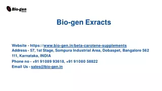 bio gen exracts