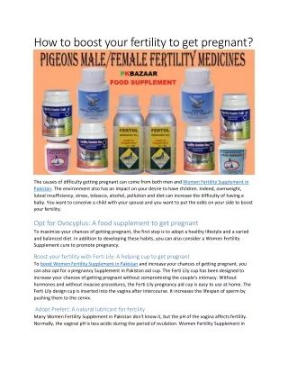 How to boost your fertility to get pregnant