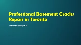 Professional Basement Cracks Repair in Toronto