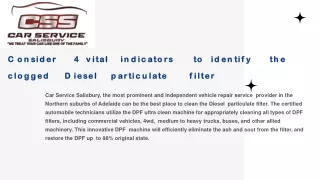 Consider 4 vital indicators to identify the clogged Diesel particulate filter
