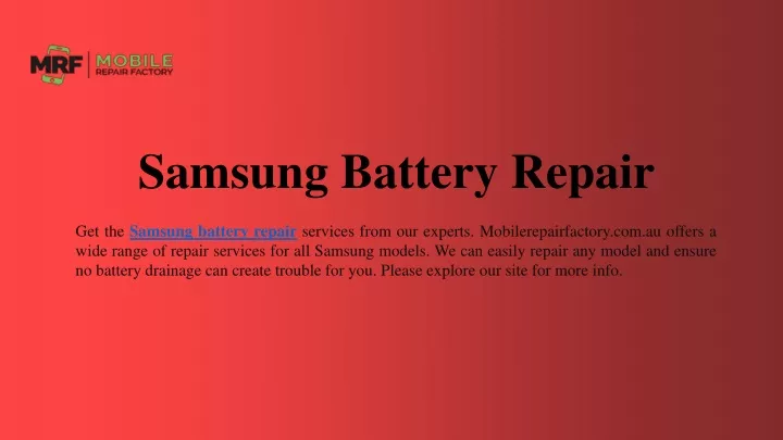 samsung battery repair