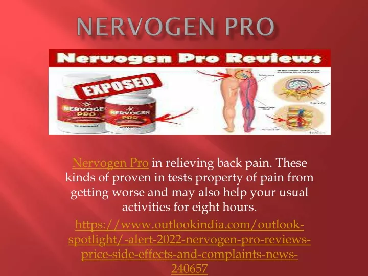 nervogen pro in relieving back pain these kinds