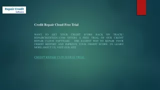 Credit Repair Cloud Free Trial  Repaircreditedu.com