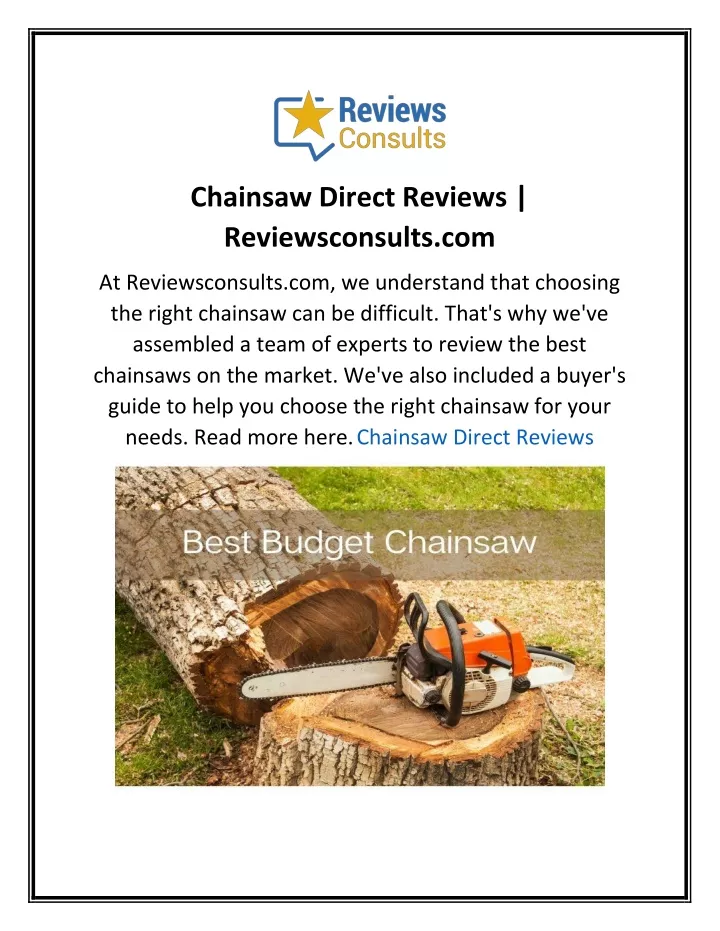 chainsaw direct reviews reviewsconsults com