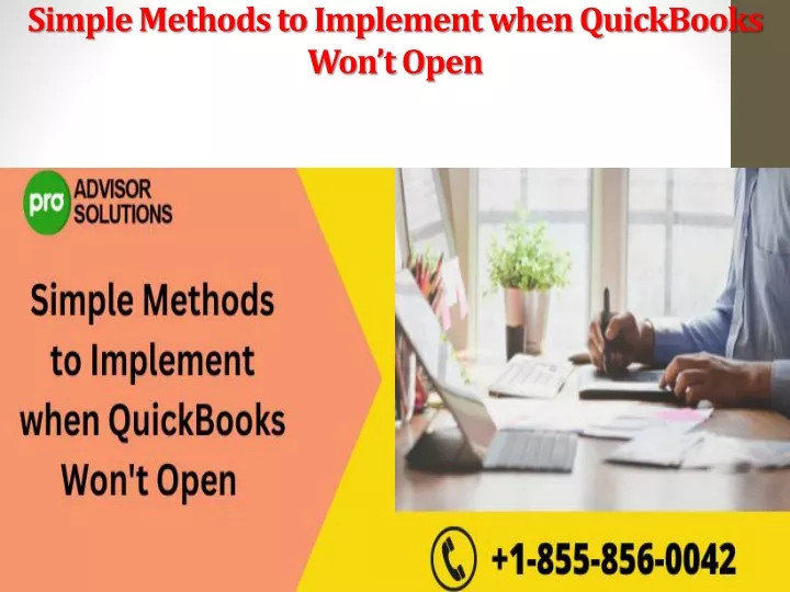 simple methods to implement when quickbooks won t open