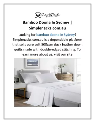 Bamboo Doona In Sydney  Simplenacks.com.au