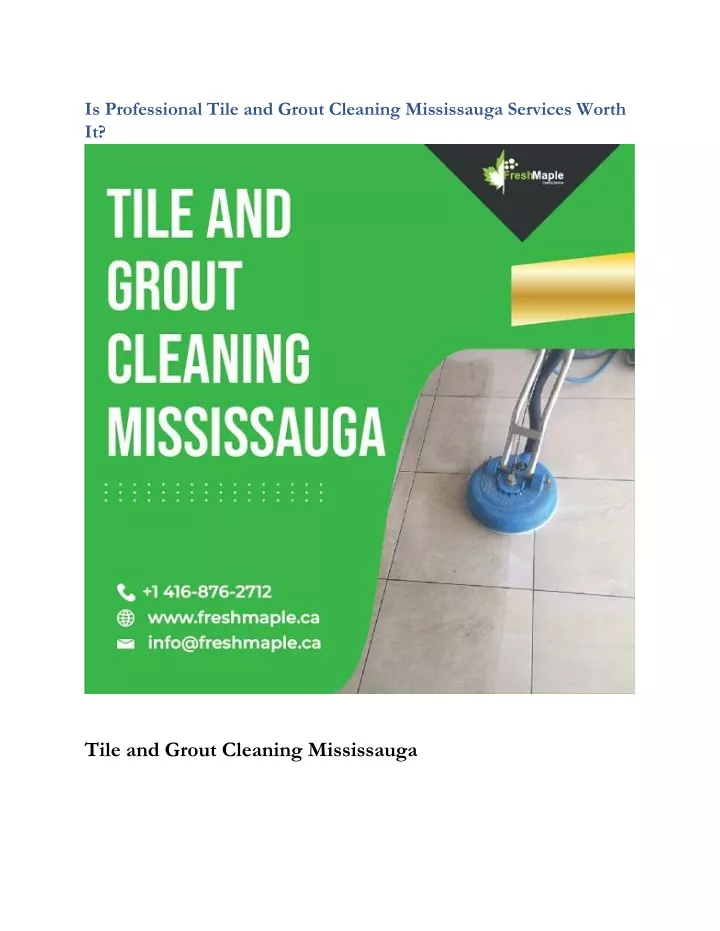 is professional tile and grout cleaning