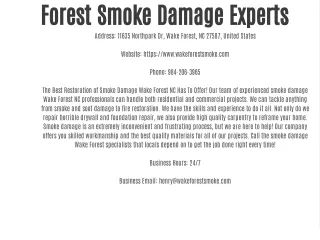 forest smoke damage experts address 11635