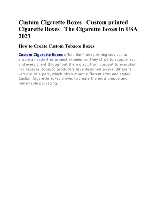 custom cigarette boxes custom printed cigarette
