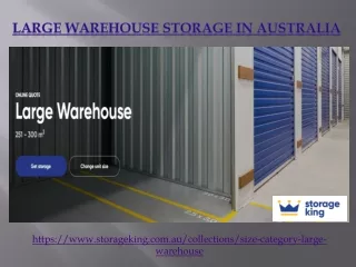 large warehouse storage in australia