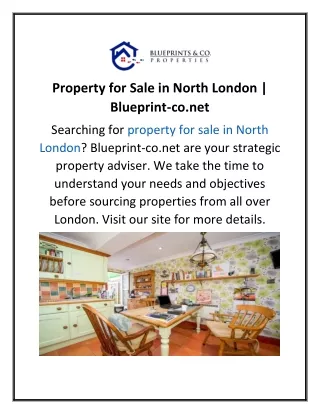 Property for Sale in North London  Blueprint-co.net