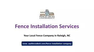 Welcome To Our Fence Installation And Maintenance Pages