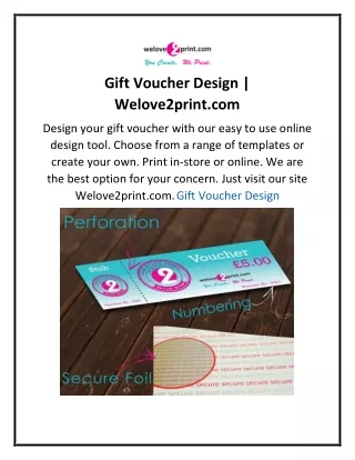 Gift Voucher Design  Welove2print.com