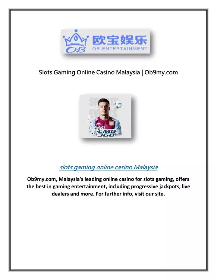 slots gaming online casino malaysia ob9my com