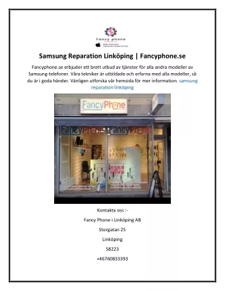 Samsung Reparation Linköping  Fancyphone.se