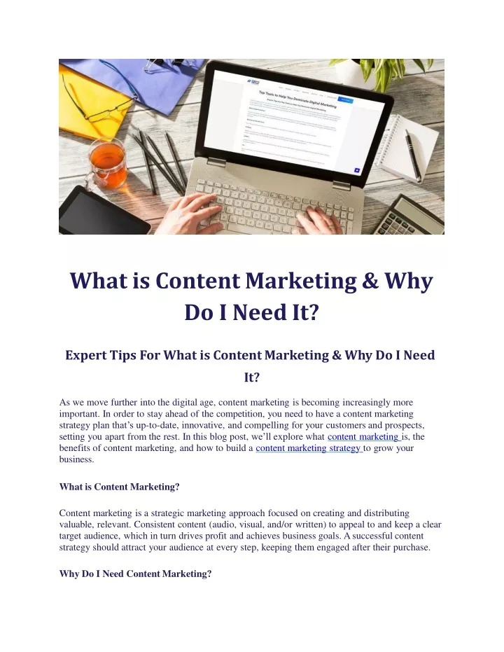 what is content marketing why do i need it