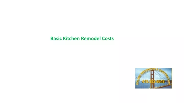 basic kitchen remodel costs