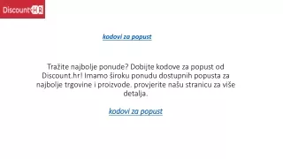 kodovi za popust | Discount.hr