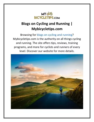 blogs on cycling and running mybicycletips com