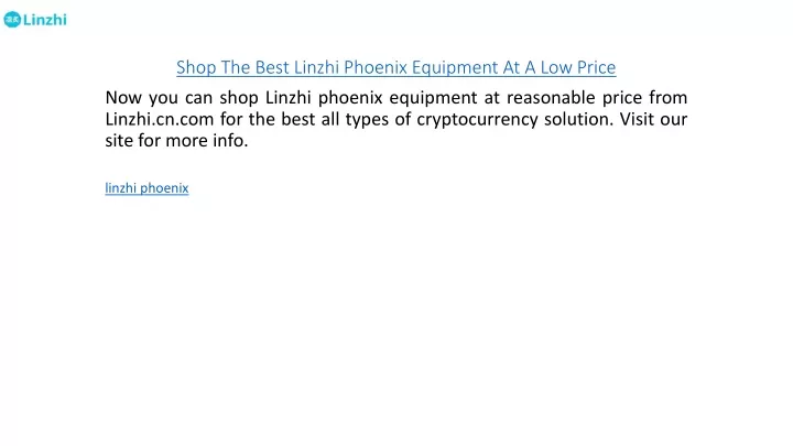 shop the best linzhi phoenix equipment at a low price