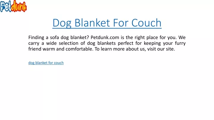 dog blanket for couch