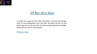 elf bar airo max