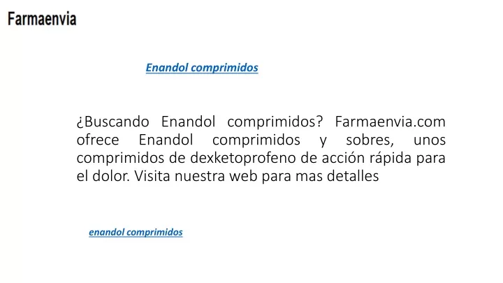 enandol comprimidos