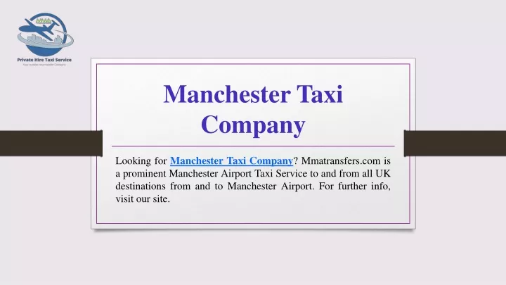 manchester taxi company