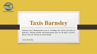 taxis barnsley