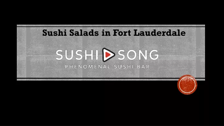sushi salads in fort lauderdale