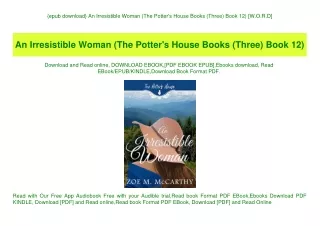 {epub download} An Irresistible Woman (The Potter's House Books (Three) Book 12) [W.O.R.D]