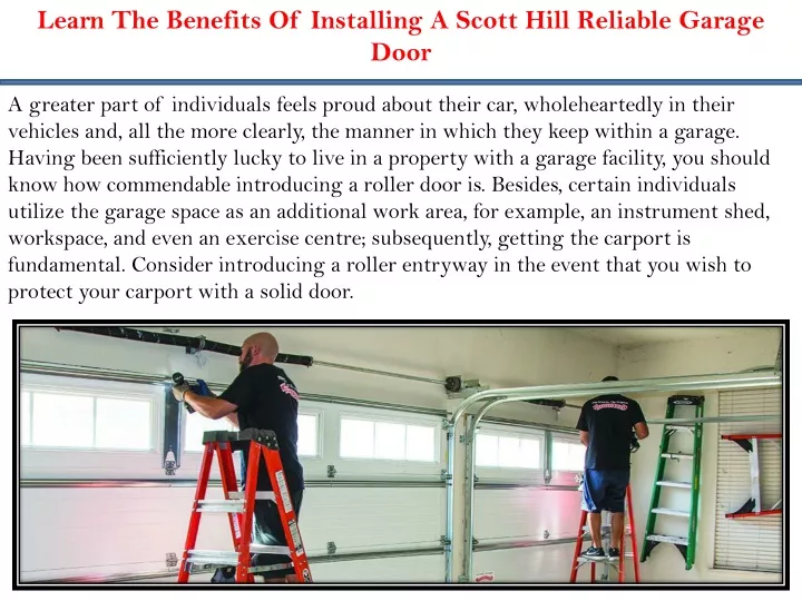 learn the benefits of installing a scott hill