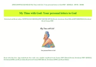 [PDF] DOWNLOAD READ My Time with God Your personal letters to God PDF - KINDLE - EPUB - MOBI