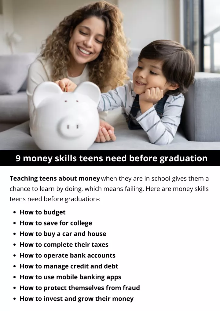 9 money skills teens need before graduation