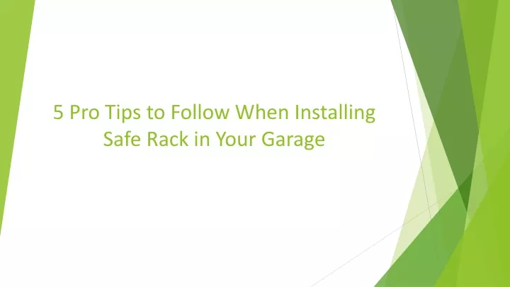 5 pro tips to follow when installing safe rack in your garage