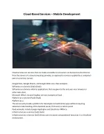 Cloud-Based Services – Mobile Development. - slide 1